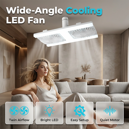 🔥❄️Moderní 2-v-1 LED stropní ventilátor se světlem