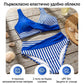 🔥 S-3XL 👙 Двучастен бански костюм с цветни блокове и райета 🌊🏖️