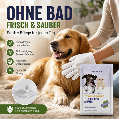 🔥🎁 1+1 ZDARMA!!🐾✨ Hypoalergenní ubrousky do péče o srst psů a koček, bez koupání, odstraňují zápach, pro denní čištění domácích mazlíčků