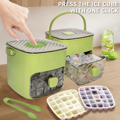 🔥 Proti horku! 🧊 Krabice na výrobník kostek ledu se 48 díly – Jedním stisknutím vypadne všechna kostka ledu! ❄️