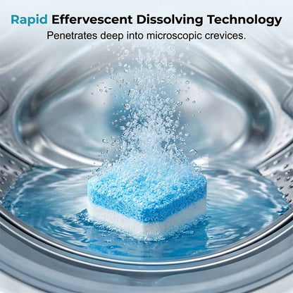 🧺💧Šumivé tablety na čištění praček – Účinně odstraňují vodní kámen a nepříjemné pachy