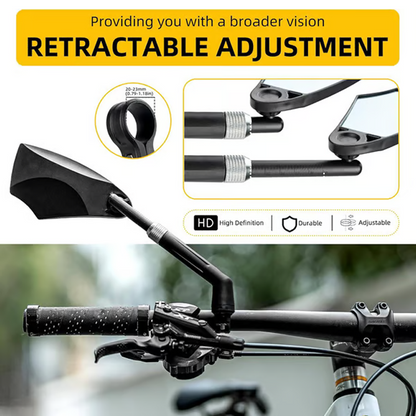 🔥🚴‍♂️Zpětné zrcátko na kolo, nastavitelné o 360°, montované na řídítka💯
