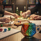 Стъклена чаша за зарове Rainbow с дръжка
