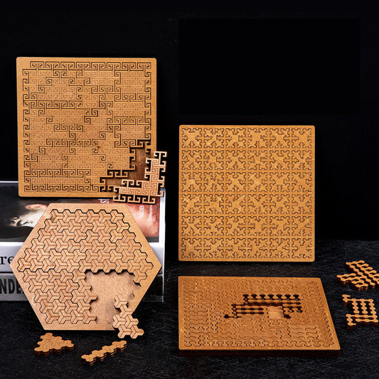 💝Fekete pejmet akció!!⚡🧩Fraktál tálca puzzle-k