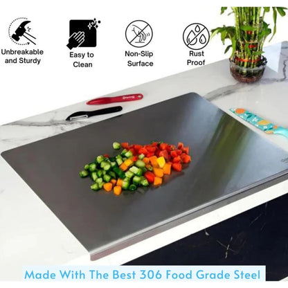 🔪✨🍽️ PROMO -50% ! Planche à Découper en Acier Inox
