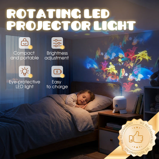 🌌⭐ Динамично въртяща се LED прожекторна лампа – 💡  🎁✨