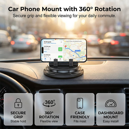 🚗📱360° въртящ се държач за телефон за таблото за кола✨