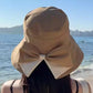 👒☀️ Letní výprodej Dámský klobouk s širokým okrajem a mašlí