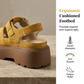 🎁💥Sandály na platformě s robustními podrážkami – zvýšení výšky o 5 cm, protiskluzová podrážka s výstupky, prodyšný svršek s klecovým vzorem. Choďte vzpřímeně a pohodlně! 🌸💪
