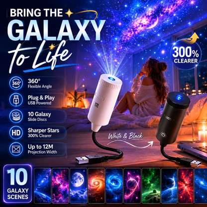 🌌✨ Proměňte svůj pokoj v galaxii – Plug-and-play HD hvězdný projektor s 10 vesmírnými snímky – platba na dobírku