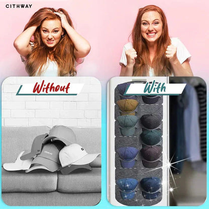 🔥👒Závěsný držák na klobouk s několika kapsami