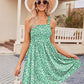 🔥👗Dámské letní šaty, ležérní květinové letní šaty s hranatým výstřihem a kapsami