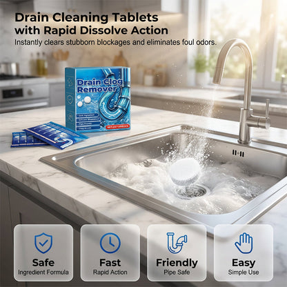 💊🚿💨 Šumivé tablety pro čištění ucpaných odtoků