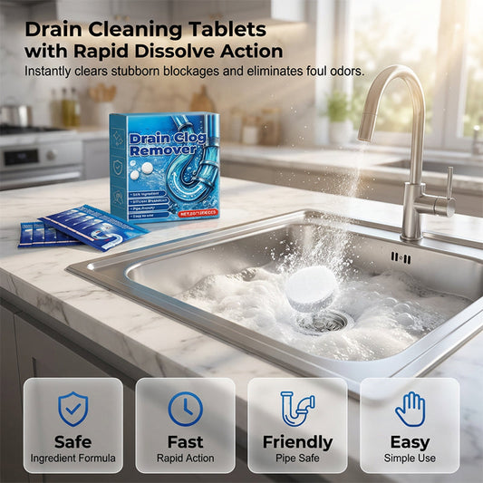 💊🚿💨 Šumivé tablety pro čištění ucpaných odtoků