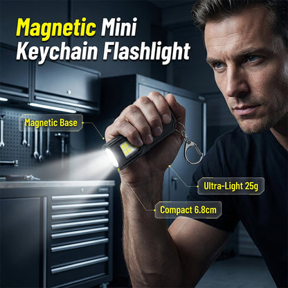 🔥💡Mini klíčenka svítilna s magnetickou základnou