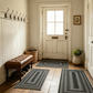 🏠🧵Elegantní tkaný běhoun – Polyester – Protiskluzový – Rychle savý 🚪