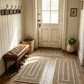 🏠🧵Elegantní tkaný běhoun – Polyester – Protiskluzový – Rychle savý 🚪